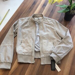 Kenneth Cole Women’s Faux Suede Perforated Jacket-New With Tags